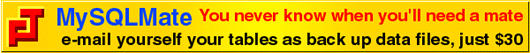 Back up your tables regularly